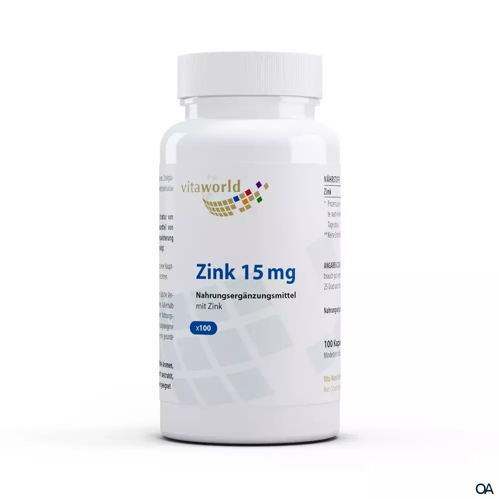Vitaworld Zink 15 mg Kapseln