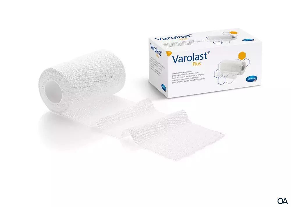 Varolast® Plus Zinkleimbinden, Länge gedehnt, einzeln in Folienbeutel, 10 cm x 7 m