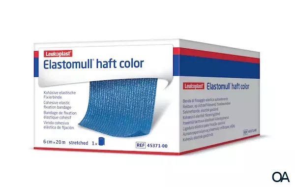 Elastomull® haft color Fixierbinde blau 20 m x 6 cm