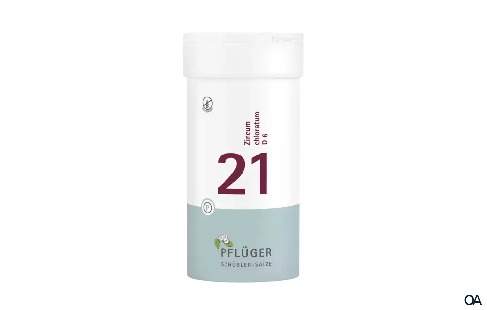BIOCHEMIE PFLÜGER® Nr. 21 Zincum chloratum D 6 Tabletten BIOCHEMIE PFLÜGER® Nr. 21 Zincum chloratum D 6 Tabletten