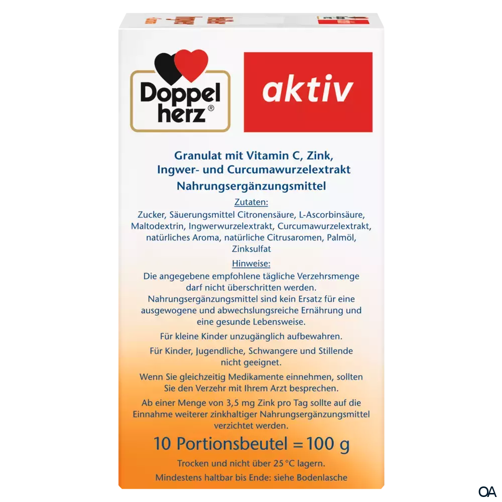 Doppelherz aktiv Heißer Ingwer + Curcuma Sachets