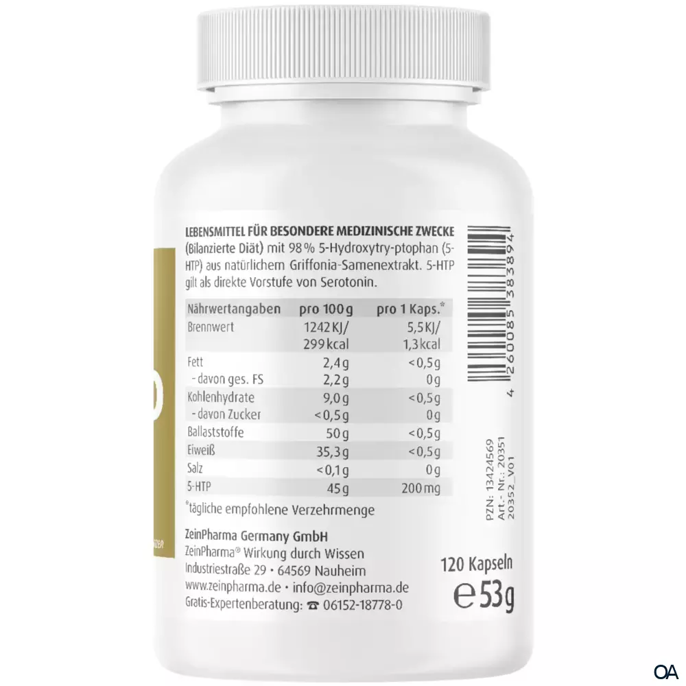 ZeinPharma Griffonia simplicifolia 5-HTP Kapseln 200 mg