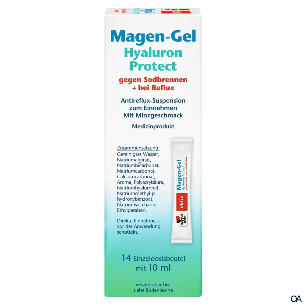Doppelherz aktiv Magen-Gel Hyaluron Protect gegen Sodbrennen + bei Reflux Portionsbeutel