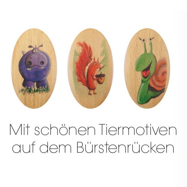 canal Haarbürste Kinder mit hochwertigen Naturborsten | Schnecke