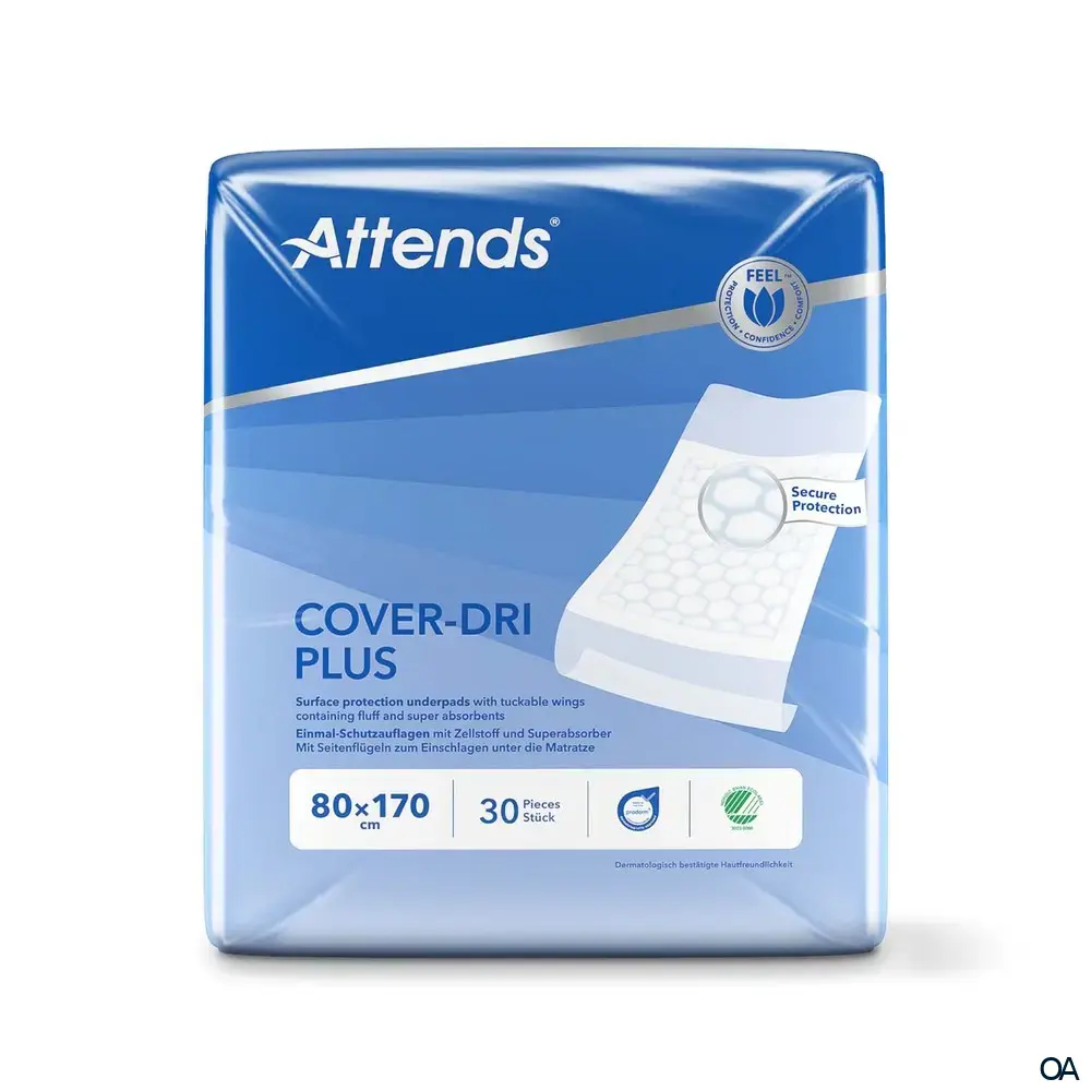 Attends Cover-Dri Plus Einmal-Schutzauflagen 80 x 170 cm Attends Cover-Dri Plus Einmal-Schutzauflagen 80 x 170 cm