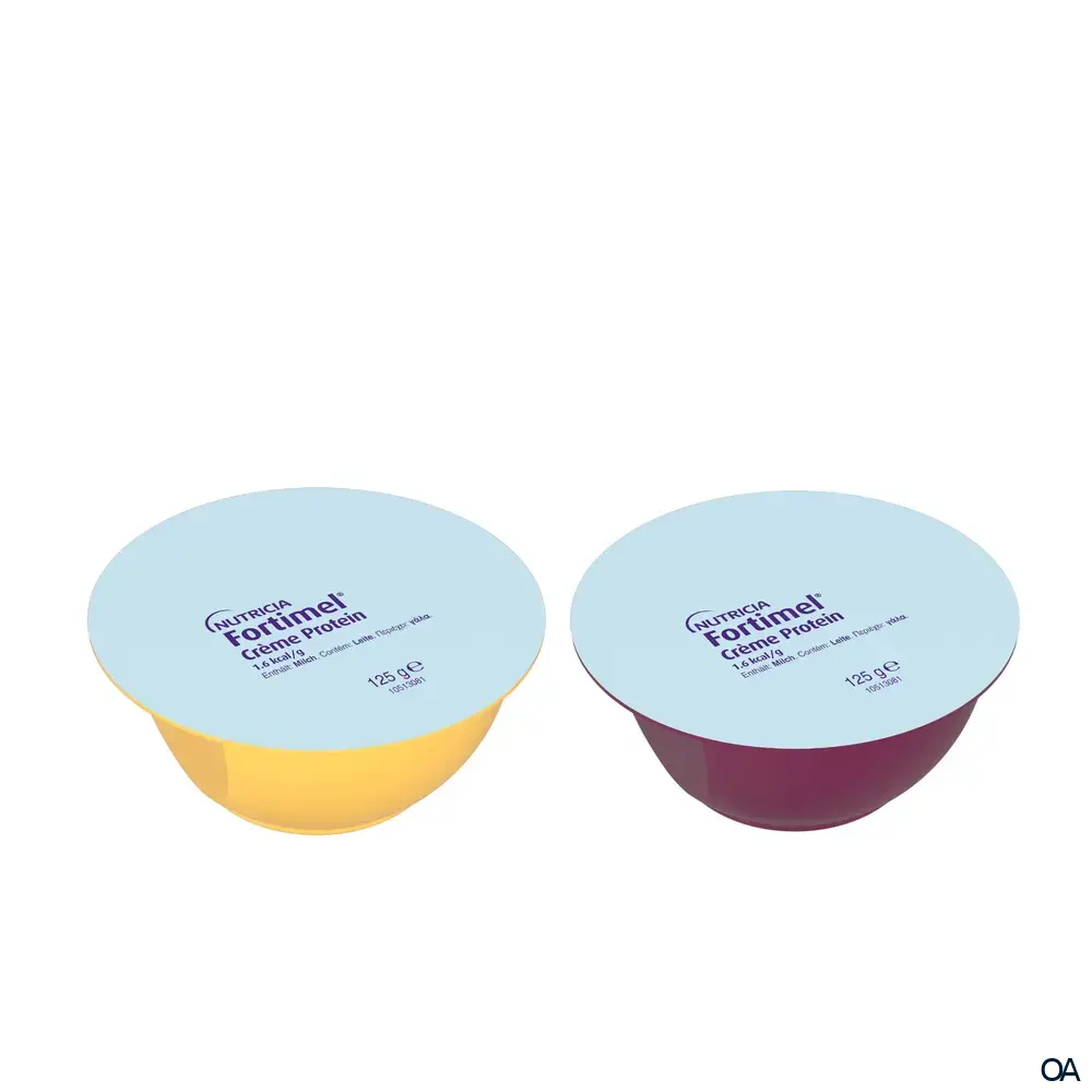 Nutricia Fortimel Creme Protein Mischkarton fruchtig sortiert - 125 g Nutricia Fortimel Creme Protein Mischkarton fruchtig sortiert - 125 g
