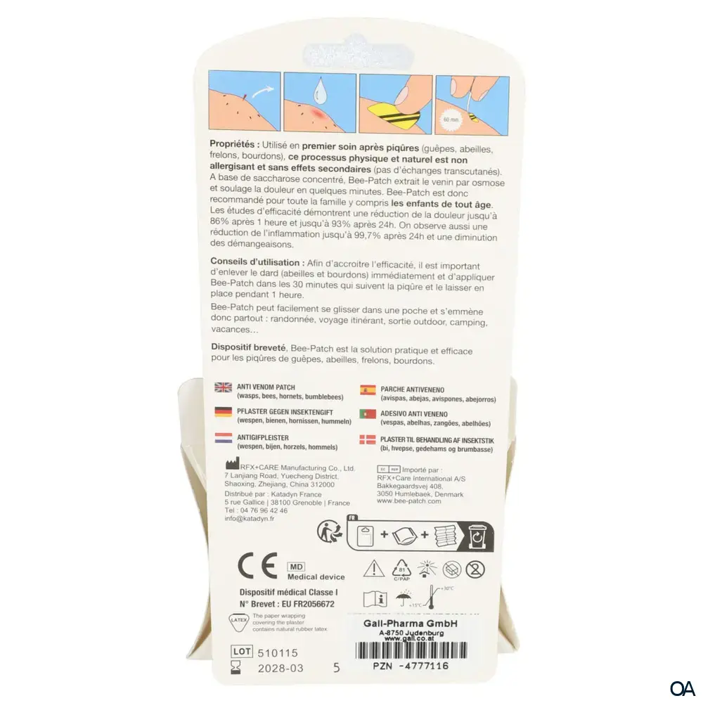 Bee Patch® Bienen - Wespenpflaster Bee Patch® Bienen - Wespenpflaster