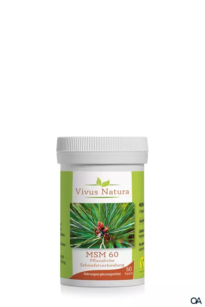 Vivus Natura MSM 60 Pflanzliche Schwefelverbindung Kapseln Vivus Natura MSM 60 Pflanzliche Schwefelverbindung Kapseln