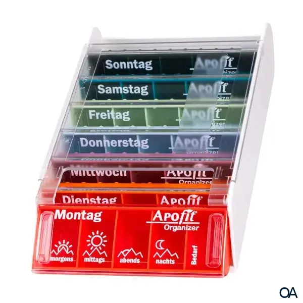 APOfit Wochendispenser 7 Dosierer Organizer bunt