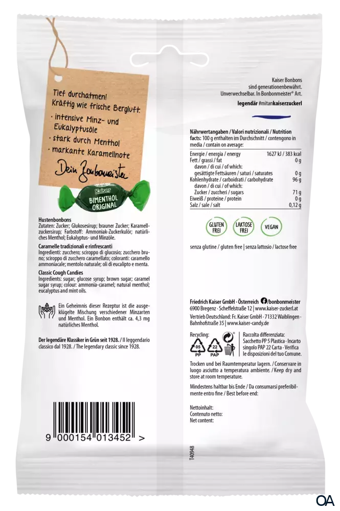 Kaiser Bimenthol® Original Hustenbonbons