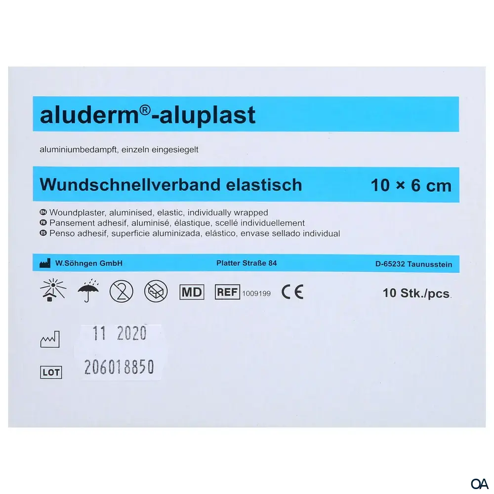 aluderm®-aluplast Wundschnellverband elastisch, 10 x 6 cm