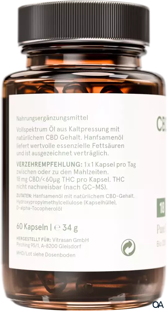 CBD VITAL Pure CBD 18 (10%) Kapseln