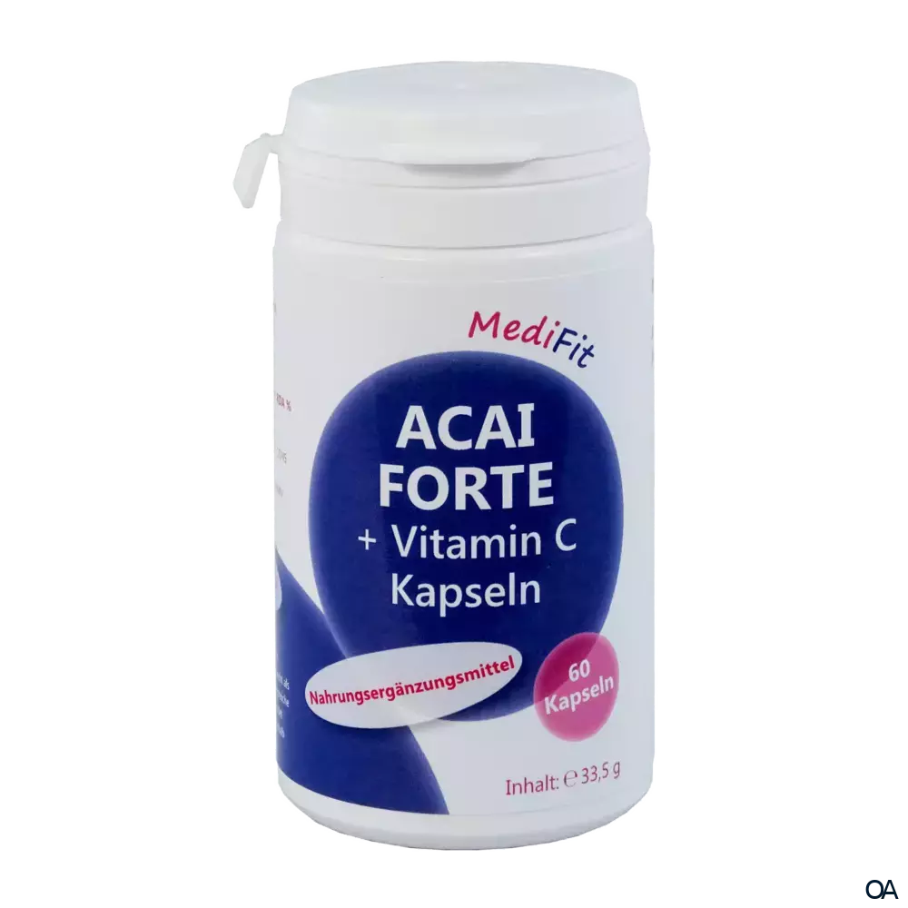 MediFit Acai Forte 400mg + Vitamin C Kapseln MediFit Acai Forte 400mg + Vitamin C Kapseln