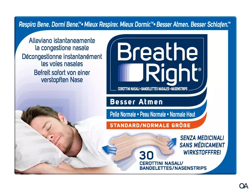 Besser Atmen Breathe Right® Nasenstrips Normal Beige