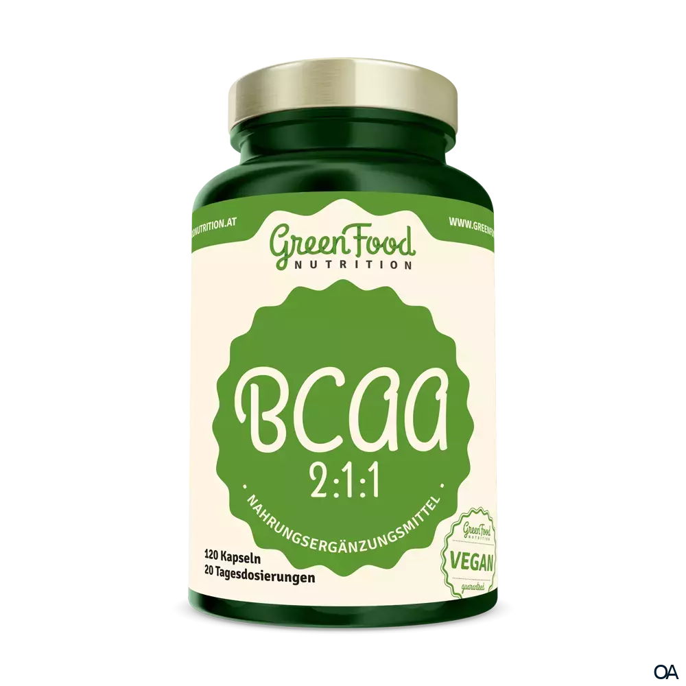 GreenFood Nutrition BCAA 2:1:1 Kapseln GreenFood Nutrition BCAA 2:1:1 Kapseln