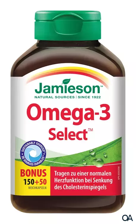 Jamieson Omega-3 Select 1000 mg Kapseln Jamieson Omega-3 Select 1000 mg Kapseln