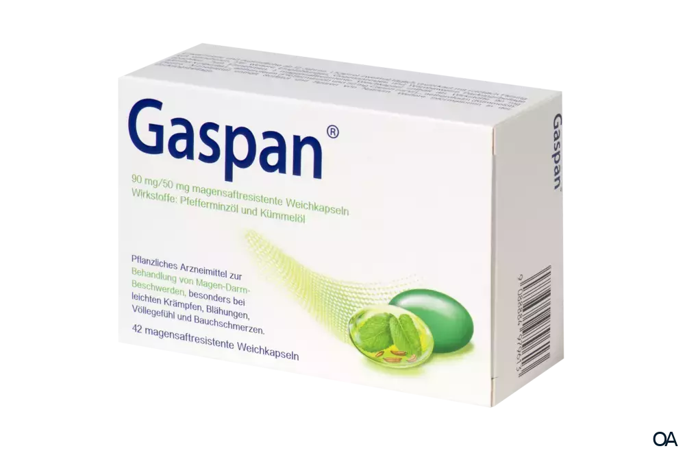 Gaspan 90 mg/50 mg magensaftresistente Weichkapseln