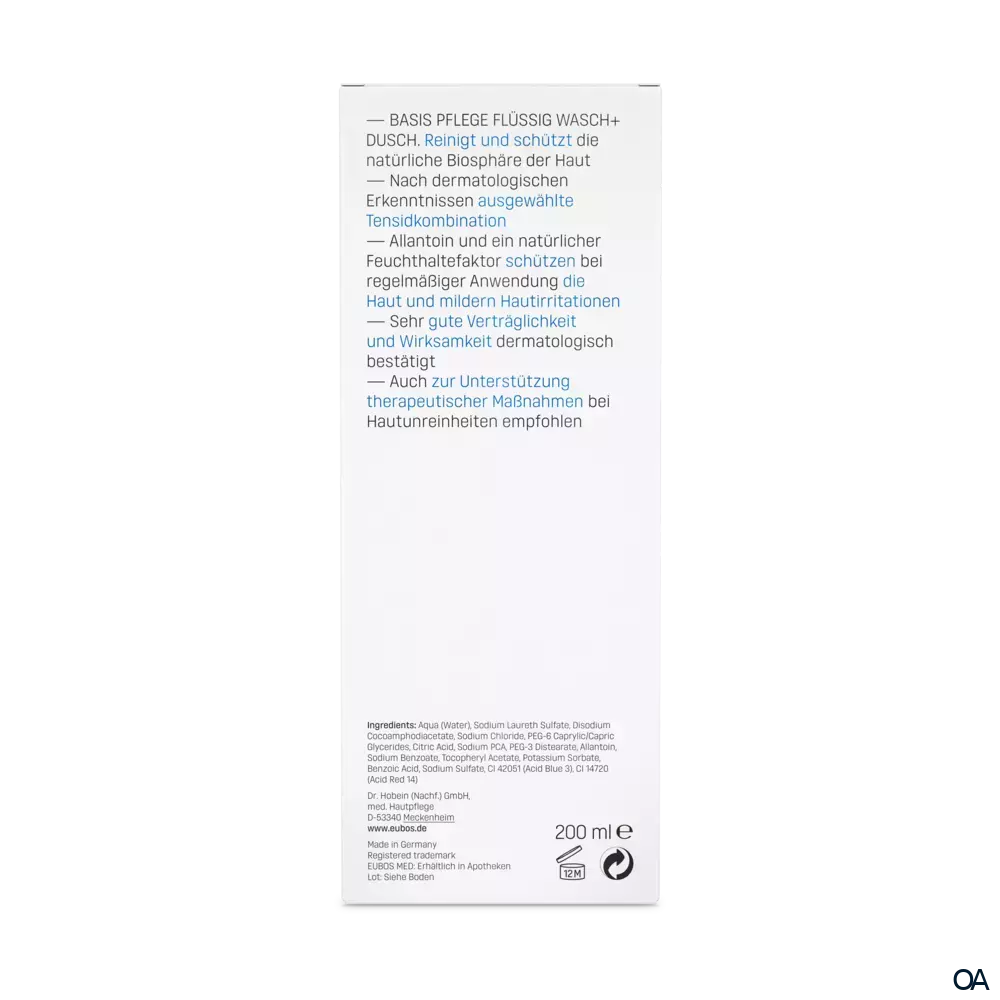 Eubos FLÜSSIG WASCH+DUSCH BLAU Parfümfrei