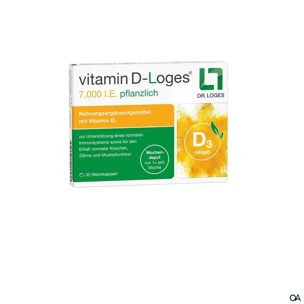 vitamin D‑Loges® 7.000 I.E. pflanzlich Weichkapseln vitamin D‑Loges® 7.000 I.E. pflanzlich Weichkapseln