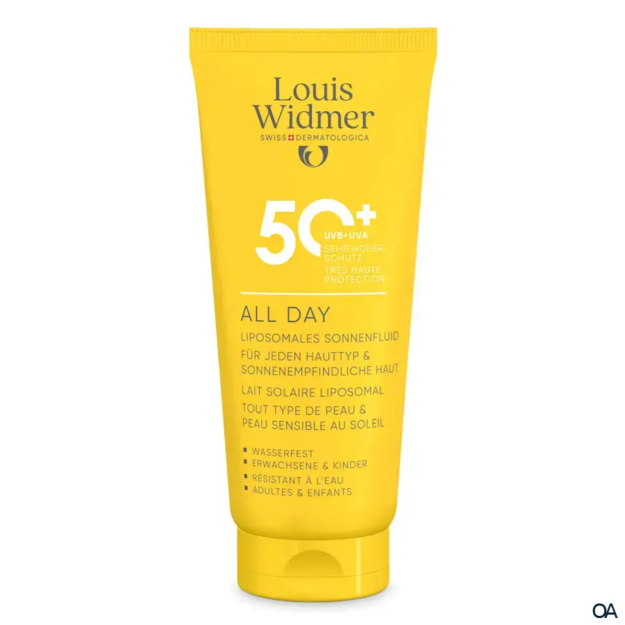 Louis Widmer suncare All Day 50+ Liposomales Sonnenfluid - ohne Parfum