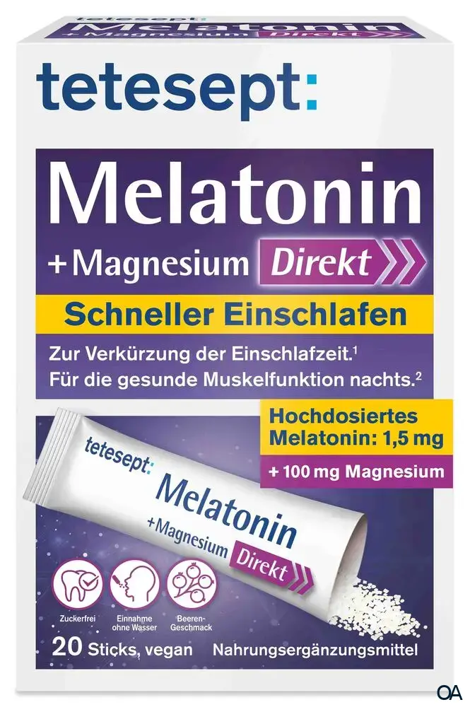 tetesept Melatonin + Magnesium Direkt Sticks tetesept Melatonin + Magnesium Direkt Sticks
