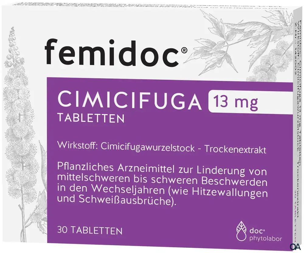femidoc® CIMICIFUGA 13 mg Tabletten femidoc® CIMICIFUGA 13 mg Tabletten