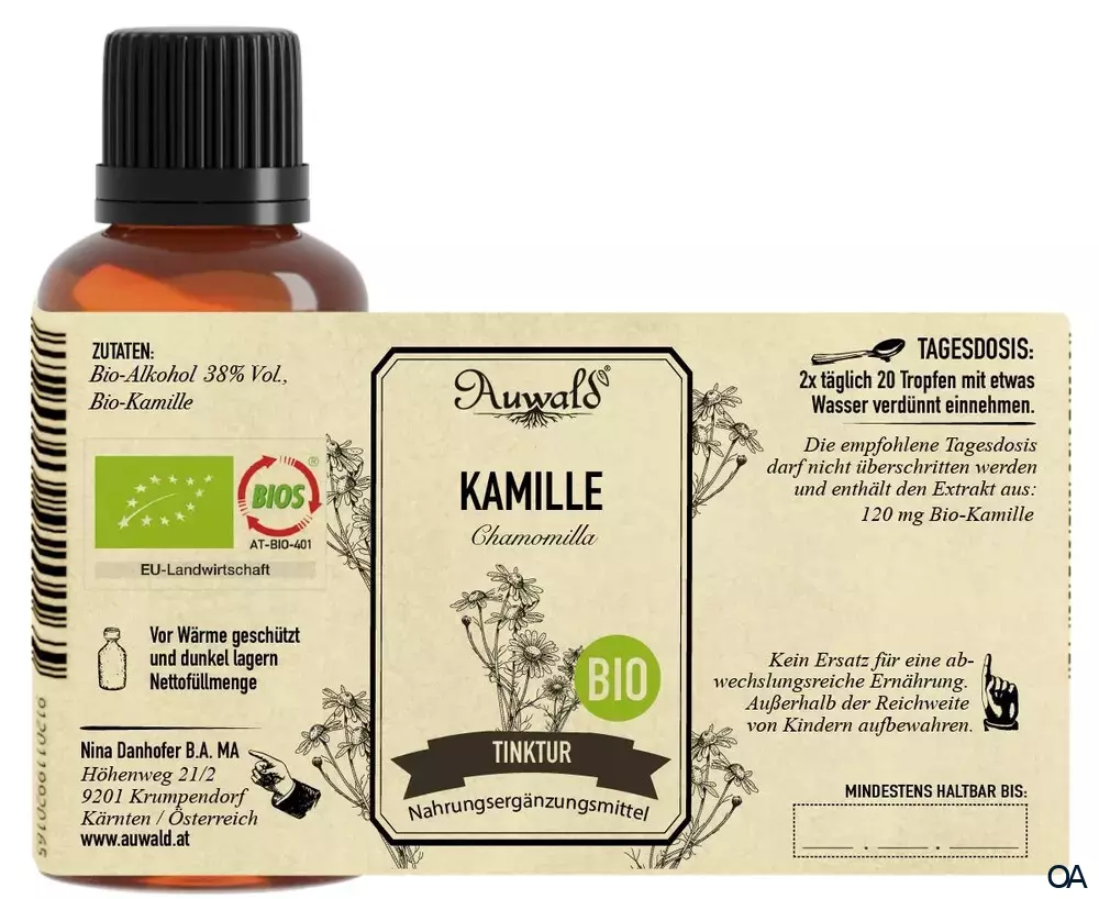 Auwald® Kamille - BIO Auszug (Tropfen, Essenz, Auszug) Auwald® Kamille - BIO Auszug (Tropfen, Essenz, Auszug)