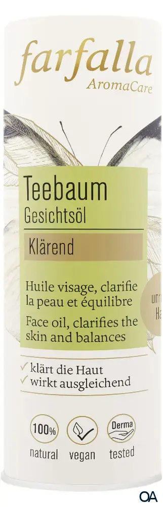 Farfalla Gesichtsöl Teebaum, klärend Farfalla Gesichtsöl Teebaum, klärend