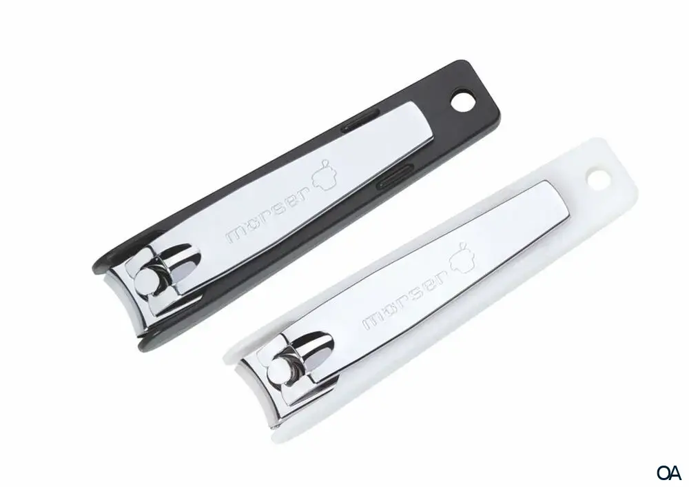 Mörser Solingen 472 Nagelknipser schwarz Inox rostfrei, mit Nagelfang, 7 cm