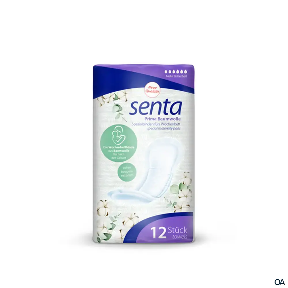 senta PRIMA Baumwolle Spezialbinden fürs Wochenbett senta PRIMA Baumwolle Spezialbinden fürs Wochenbett