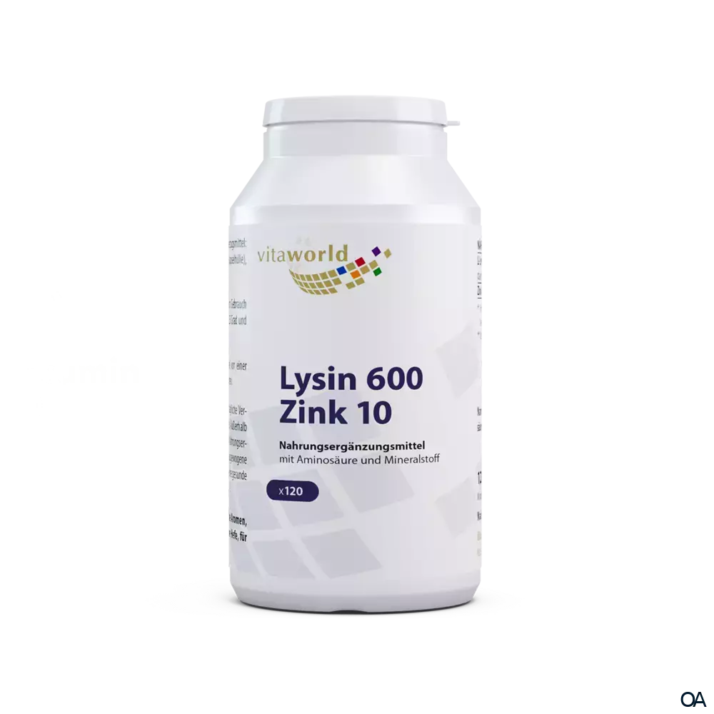 Vitalworld Lysin 600 mg plus Zink 10 mg Kapseln Vitalworld Lysin 600 mg plus Zink 10 mg Kapseln