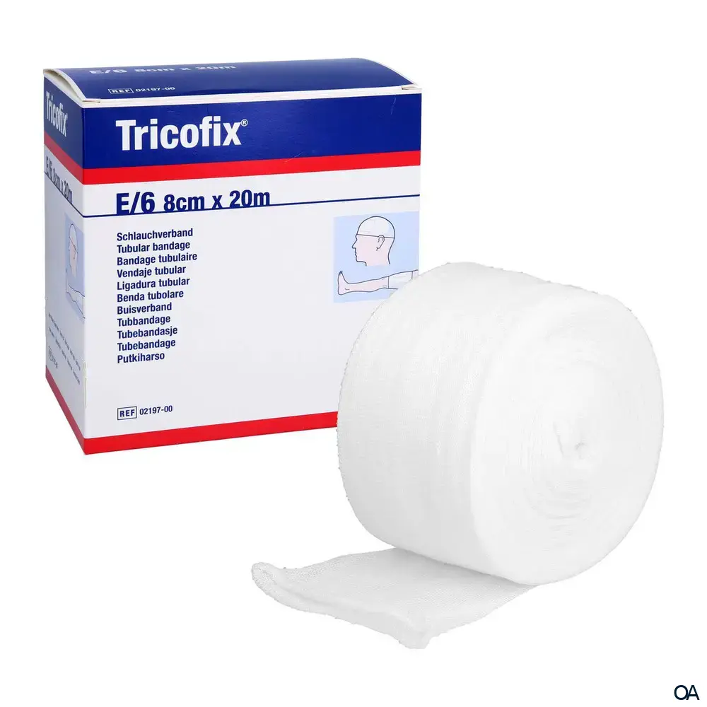 Tricofix® Schlauchverband Rolle - Oberschenkel und kleine Köpfe - E/6 - 20 m x 8,2 cm Tricofix® Schlauchverband Rolle - Oberschenkel und kleine Köpfe - E/6 - 20 m x 8,2 cm