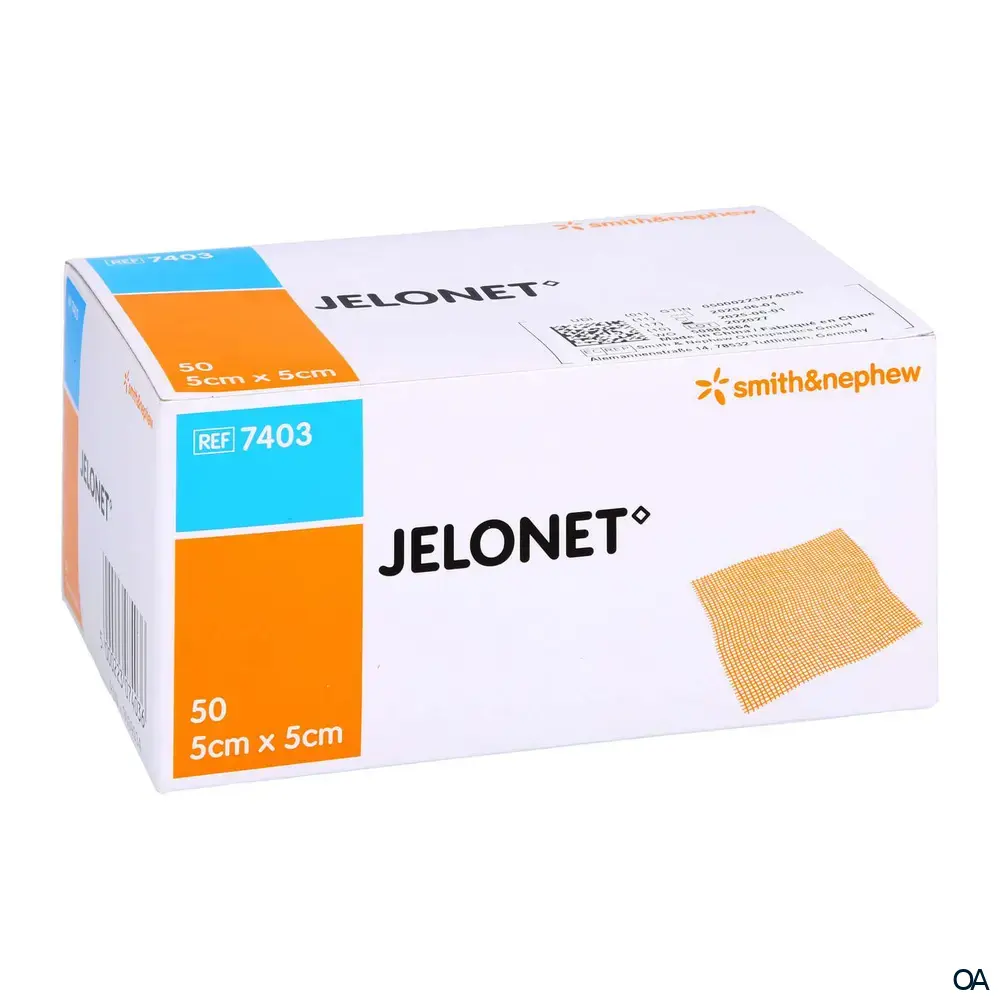 JELONET Salbenkompresse mit Paraffin steril, 5 x 5 cm