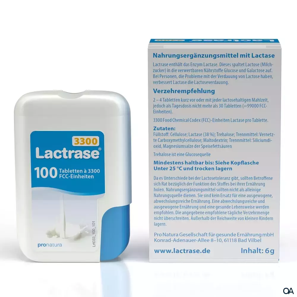 Lactrase® 3300 FCC Tabletten Spender Lactrase® 3300 FCC Tabletten Spender