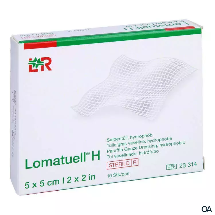 Lomatuell® H Salbentüll, hydrophob, steril, 5 x 5 cm