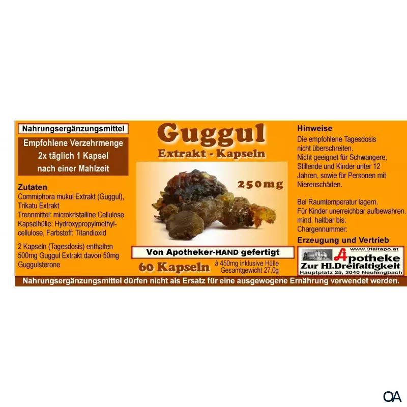 Guggul Extrakt 250mg Kapseln Guggul Extrakt 250mg Kapseln