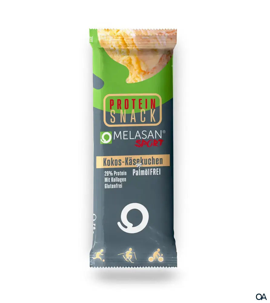 Melasan PROTEIN SNACK Kokos-Käsekuchen Riegel 50 g Melasan PROTEIN SNACK Kokos-Käsekuchen Riegel 50 g
