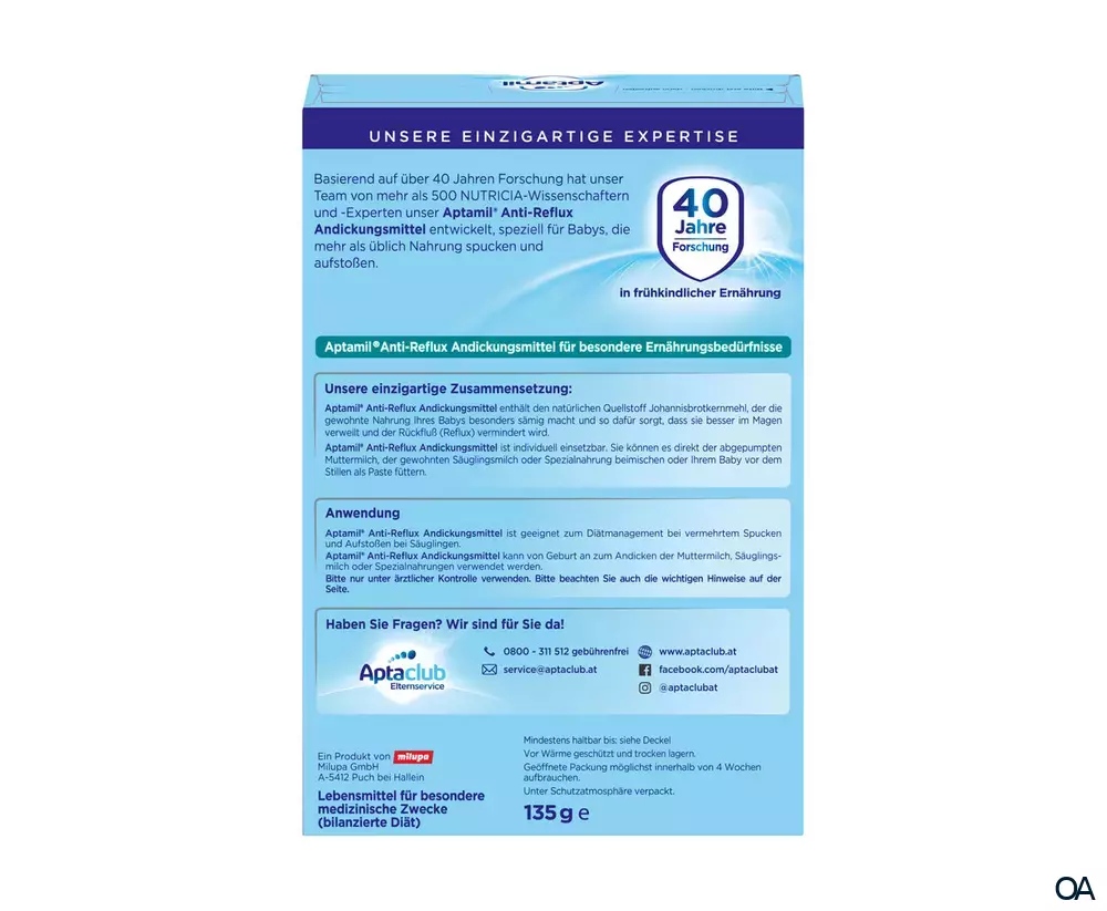Aptamil Anti-Reflux Andickungsmittel Pulver Aptamil Anti-Reflux Andickungsmittel Pulver