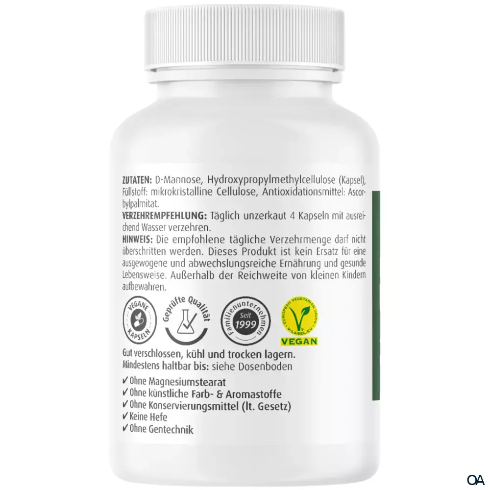ZeinPharma Natural D-Mannose 500 mg Kapseln