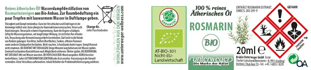 Unterweger Bio Rosmarinöl