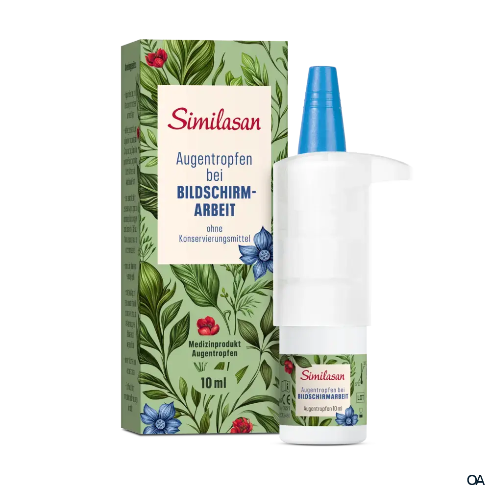 Similasan Augentropfen bei Bildschirmarbeit