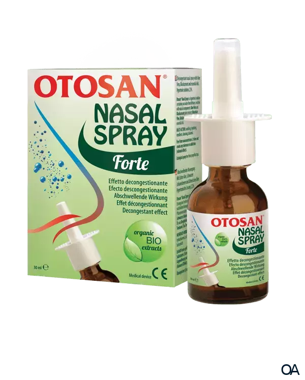 Otosan® Nasenspray Forte mit abschwellender Wirkung Otosan® Nasenspray Forte mit abschwellender Wirkung
