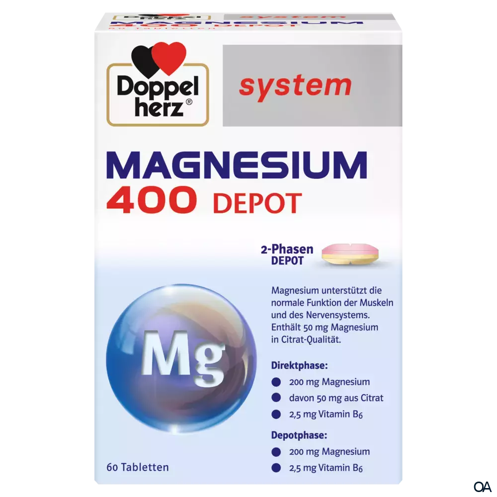 Doppelherz system MAGNESIUM 400 DEPOT Tabletten Doppelherz system MAGNESIUM 400 DEPOT Tabletten