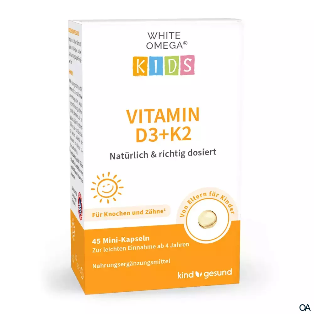 kindgesund WHITE OMEGA® Kids Vitamin D3+K2 Kapseln kindgesund WHITE OMEGA® Kids Vitamin D3+K2 Kapseln