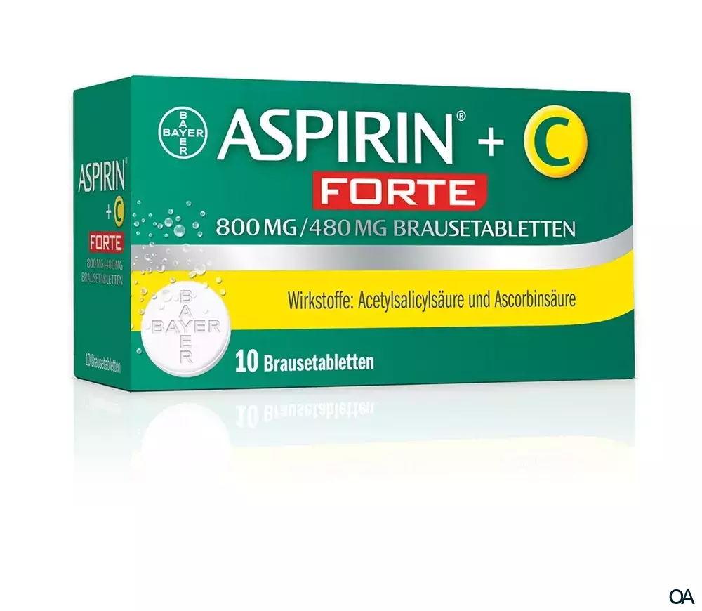Aspirin® +C forte 800mg/480mg Brausetabletten Aspirin® +C forte 800mg/480mg Brausetabletten