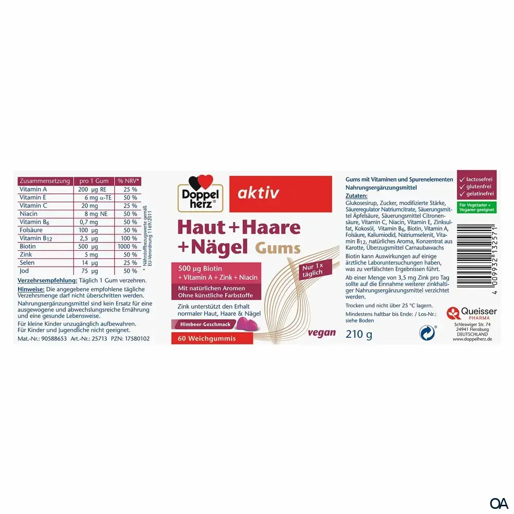 Doppelherz aktiv Haut + Haare + Nägel Gums Doppelherz aktiv Haut + Haare + Nägel Gums