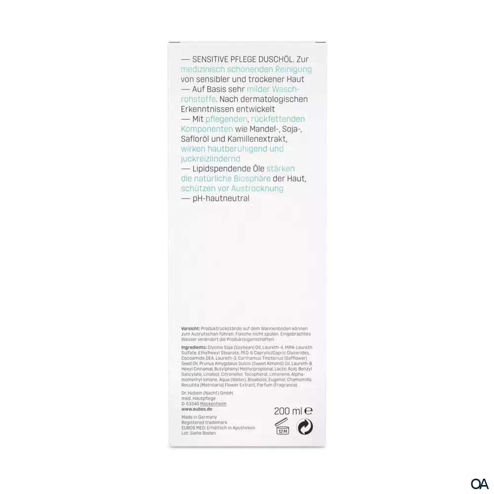 Eubos Sensitive Duschöl F Eubos Sensitive Duschöl F