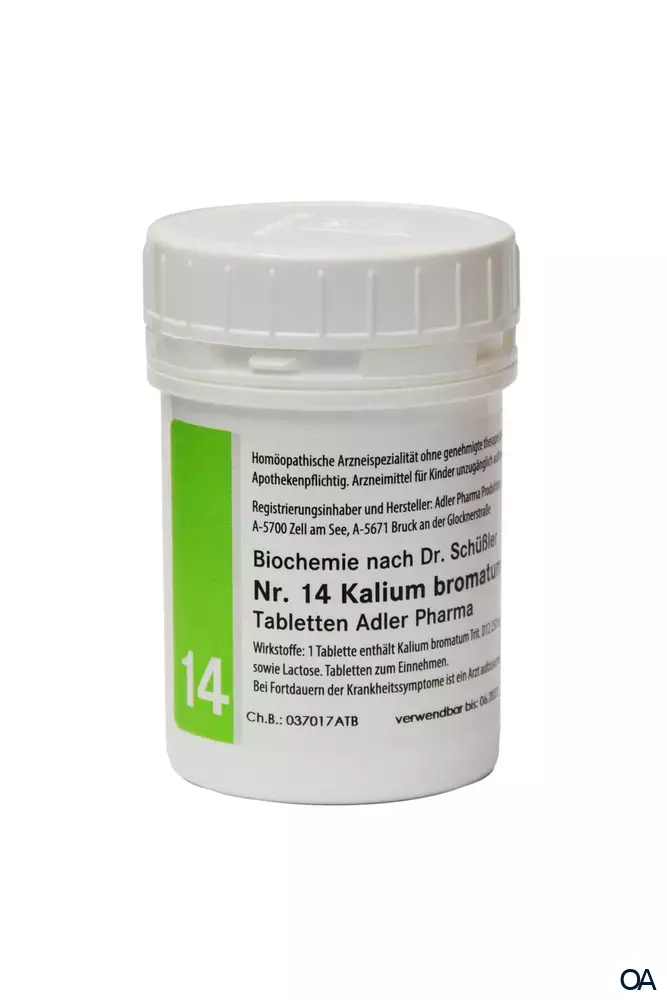 Schüßler Salz Adler Nr. 14 Kalium bromatum D12 Tabletten Schüßler Salz Adler Nr. 14 Kalium bromatum D12 Tabletten