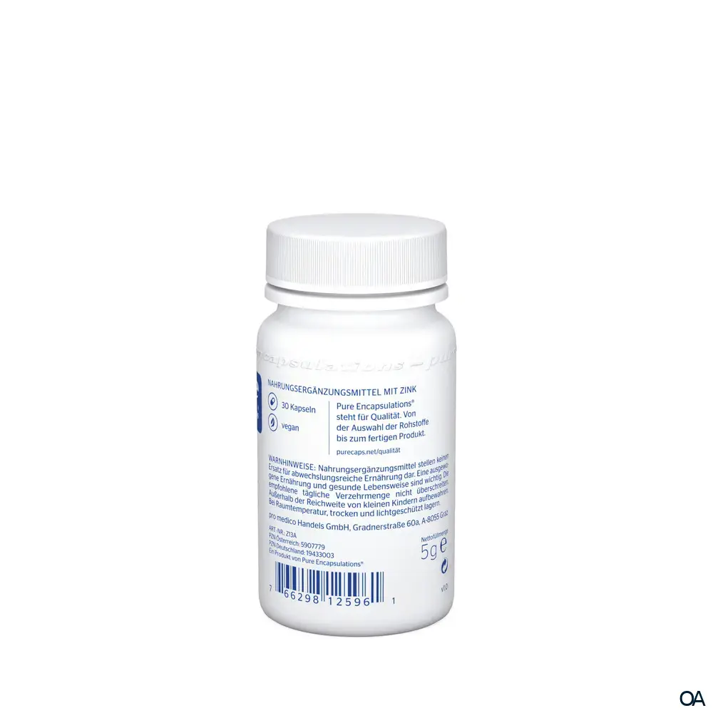 pure encapsulations® Zink 15 (Zinkpicolinat) Kapseln
