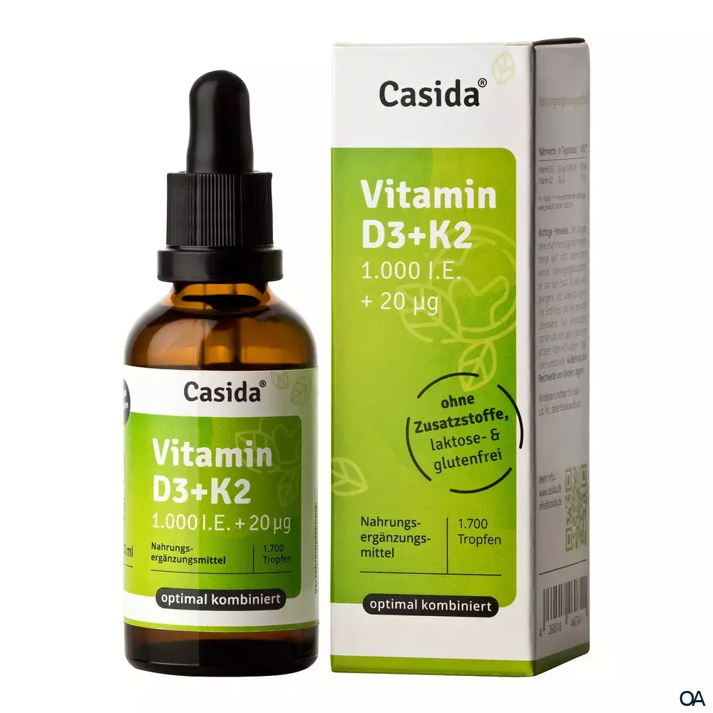 Casida Vitamin D3 + K2 Tropfen